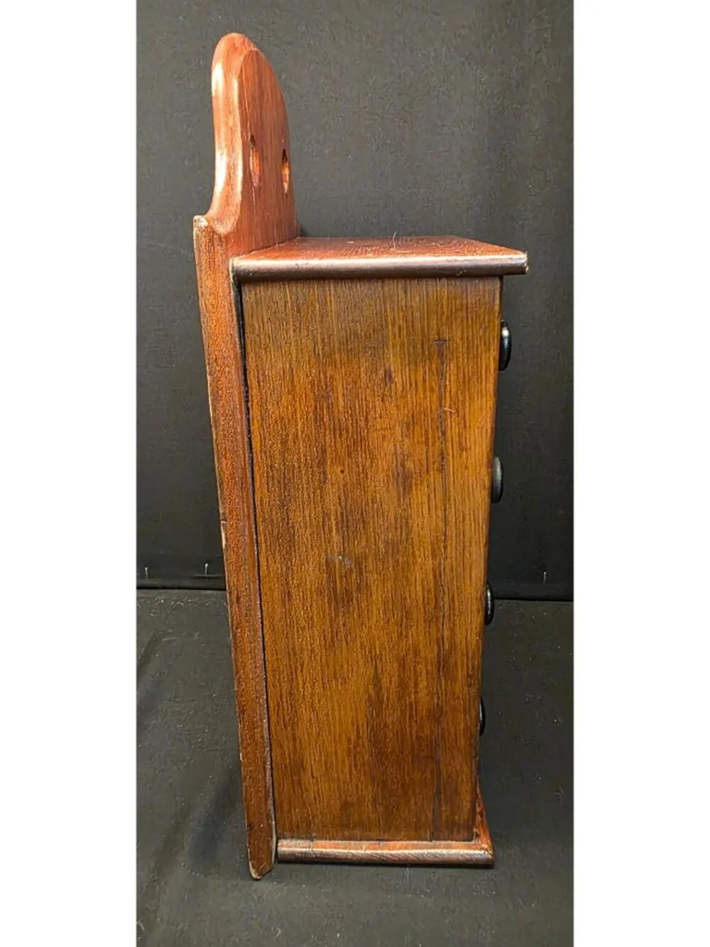 Antique Wood Spice Chest 8 Drawer Apothecary Cabinet Primitive Wall or Tabletop